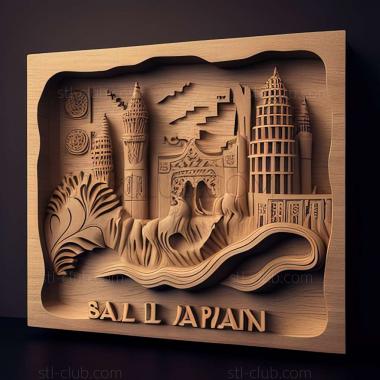 3D model Baku Azerbaijan (STL)